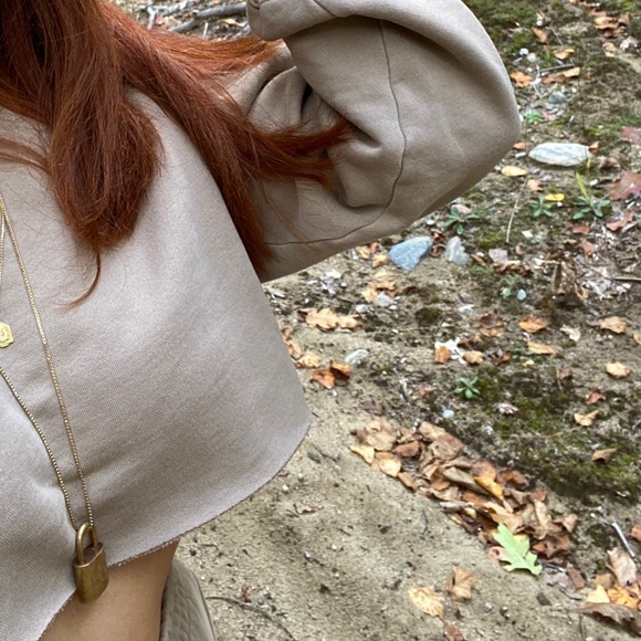 Aritzia TNA boyfriend cropped cut off sweatshirt 1 - Picture 5 of 5